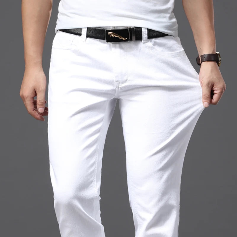 Slim White Stretch Jeans