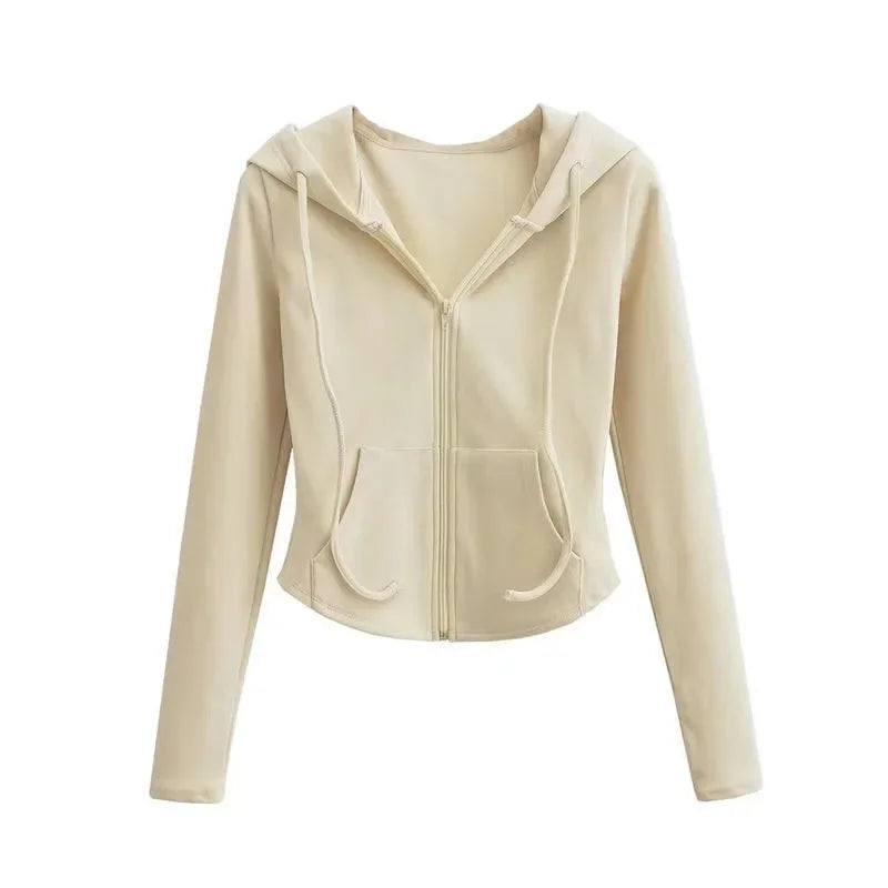 Cropped Zip Hoodie