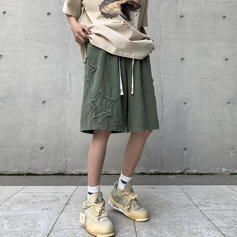 Star Denim Cotton Shorts