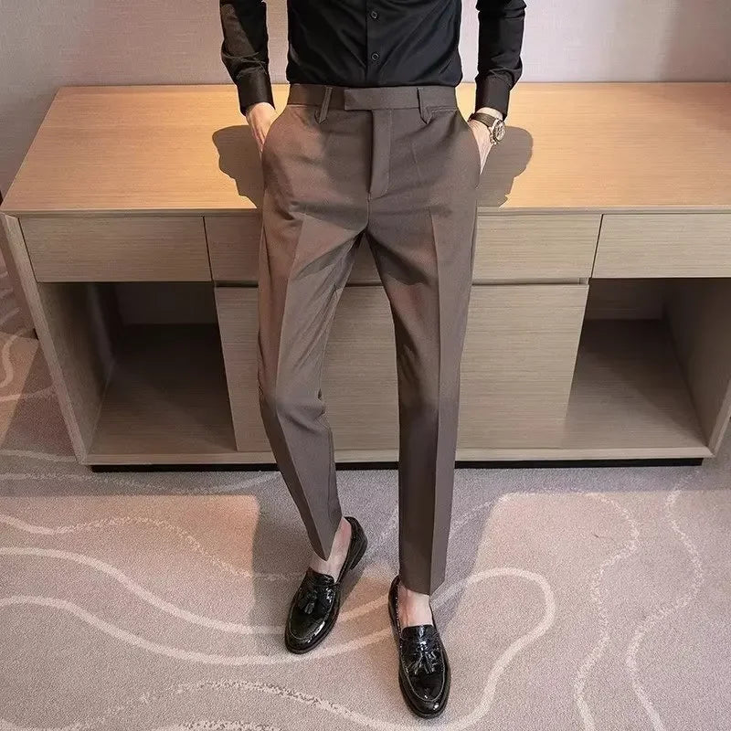 Coffee Brown Suit Trousers