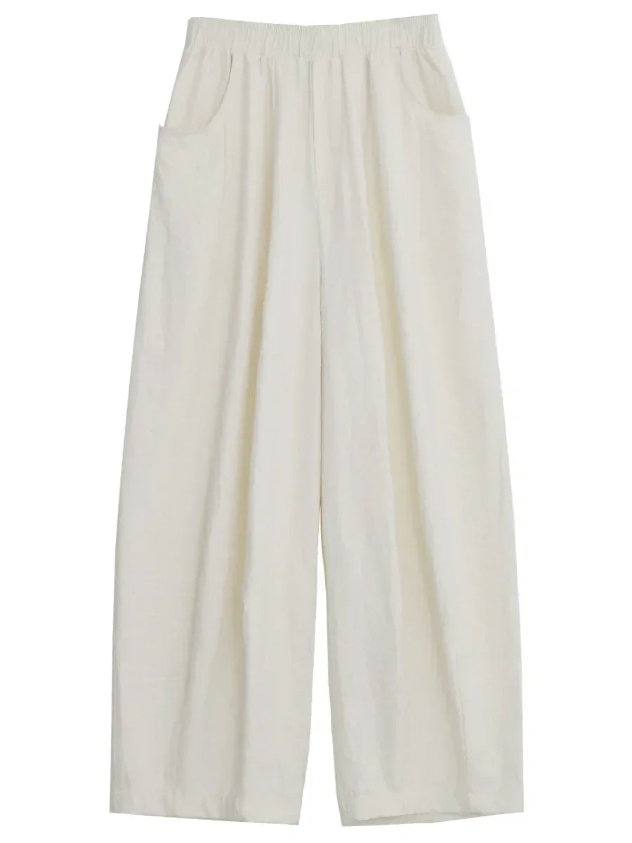 Pleated High-Waist Wide Leg Pants