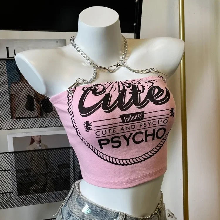 Chain Detail Crop Top