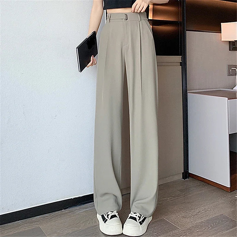 High-Waist Wide-Leg Trousers