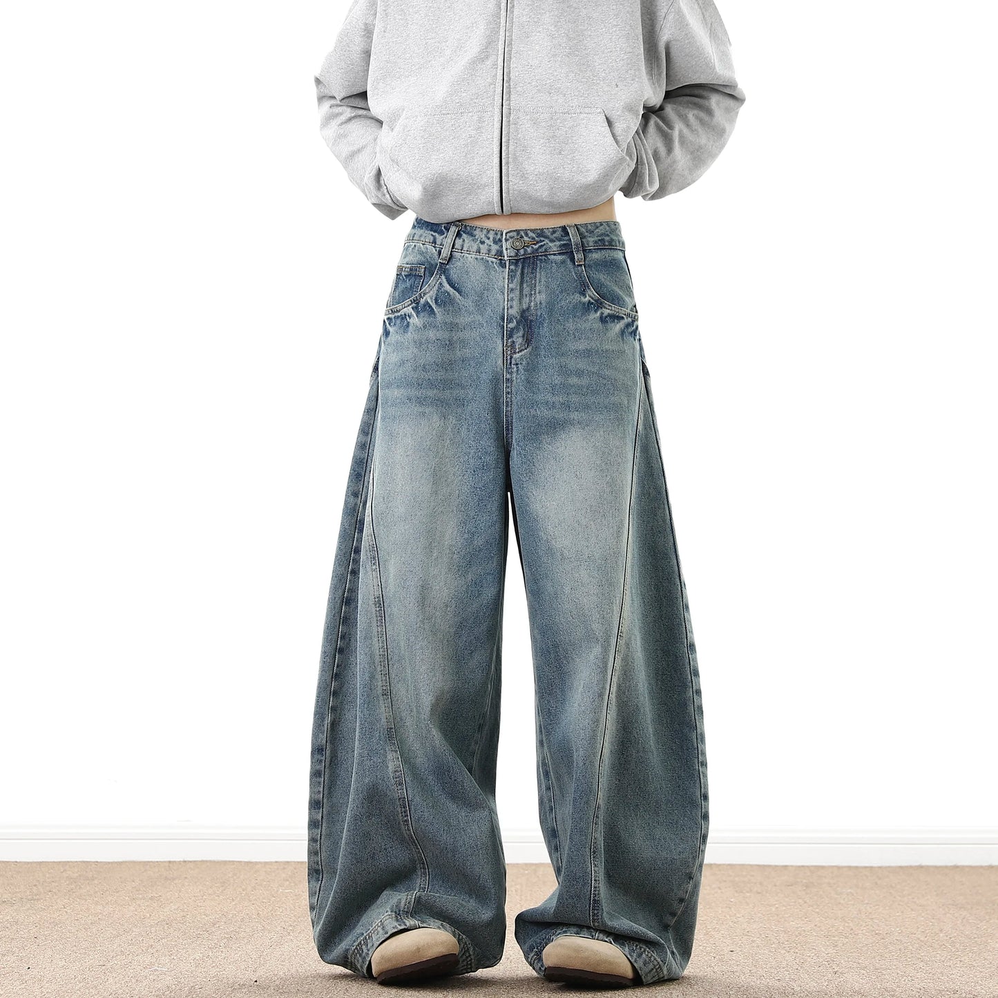 Baggy Washed Denim Jeans