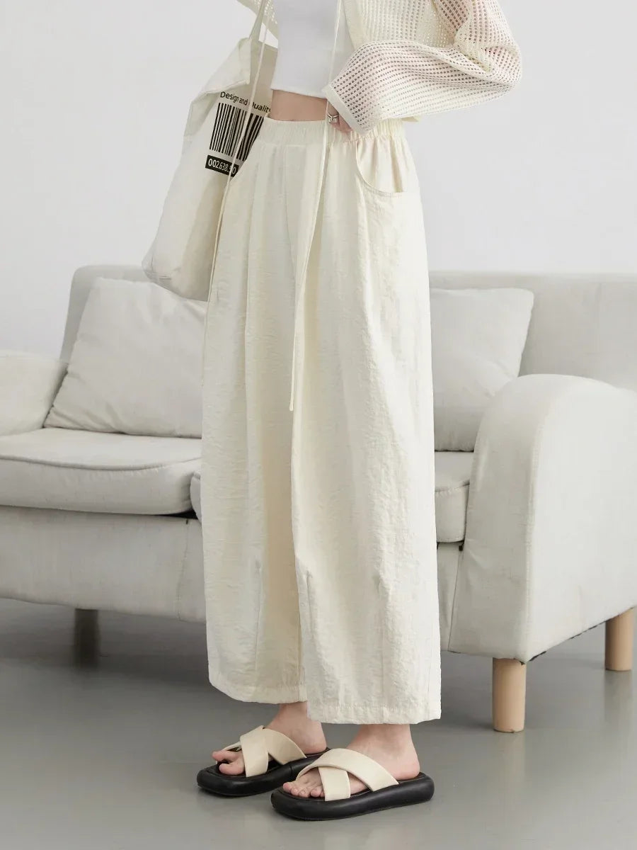 Pleated High-Waist Wide Leg Pants