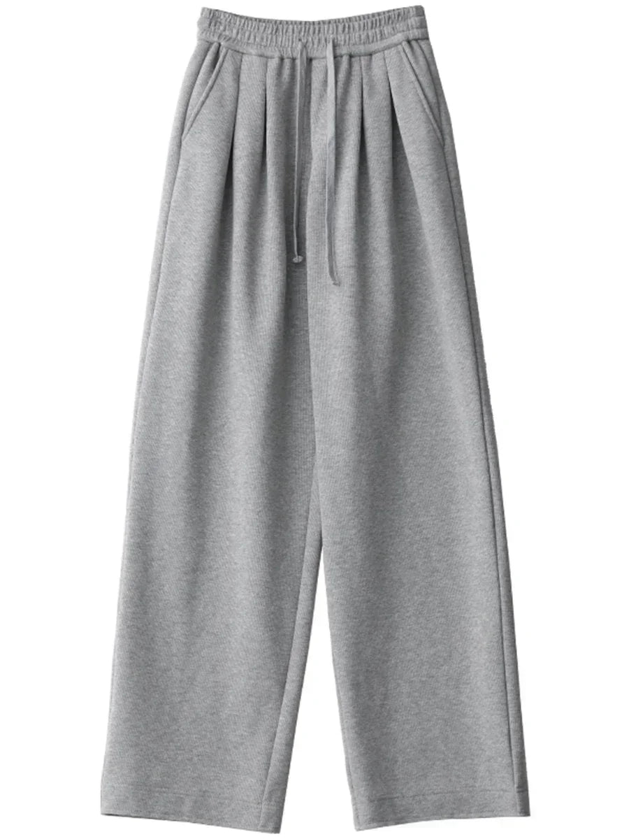 High-Waist Lace-Up Wide-Leg Pants