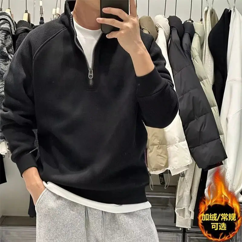 Half-Zip Collar Sweatshirt