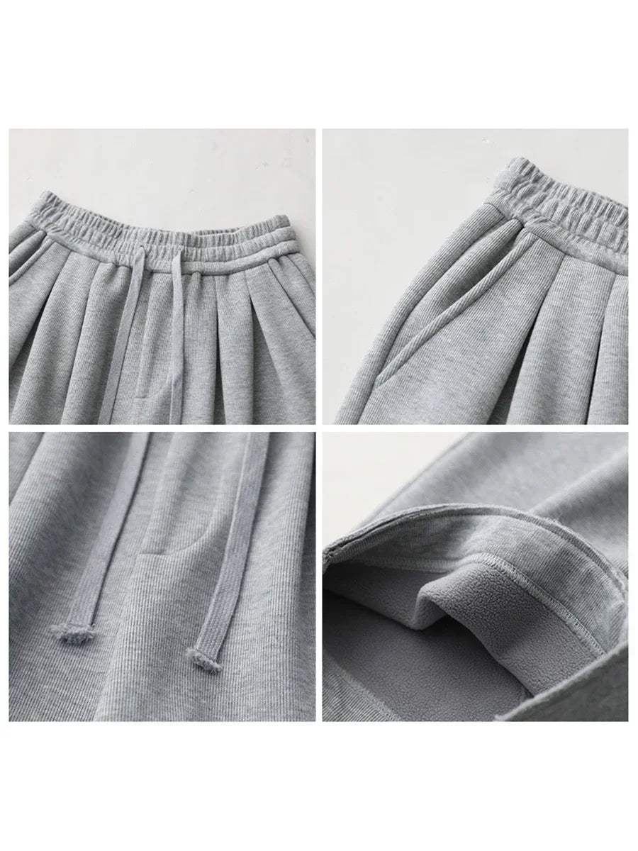 High-Waist Lace-Up Wide-Leg Pants