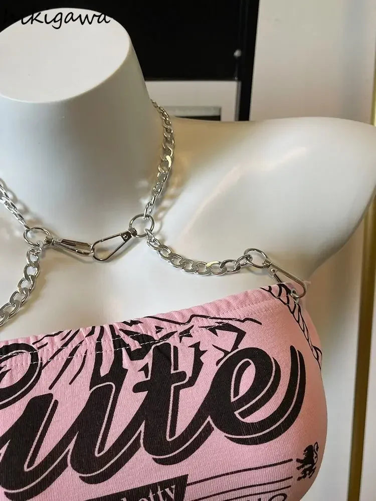 Chain Detail Crop Top