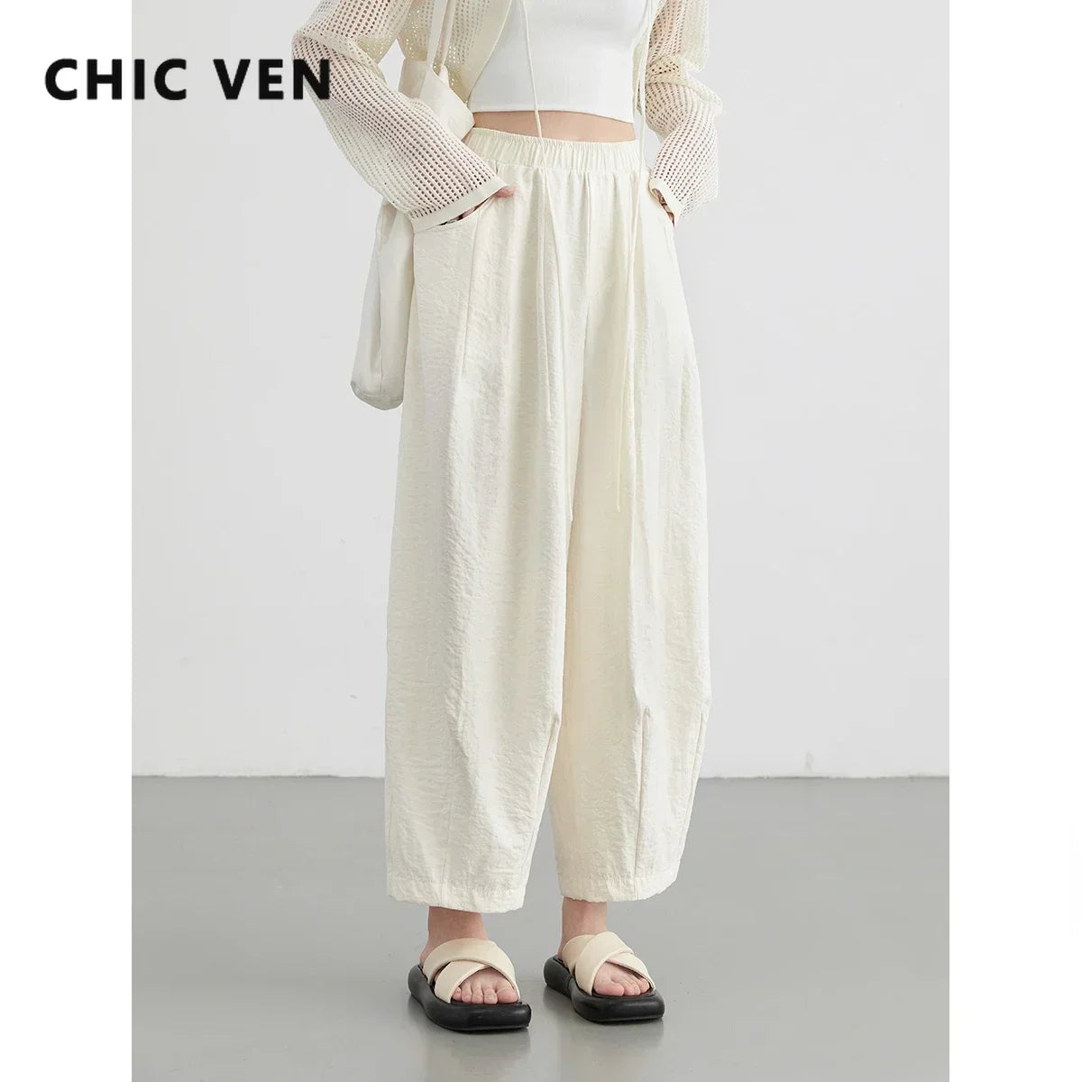 Pleated High-Waist Wide Leg Pants