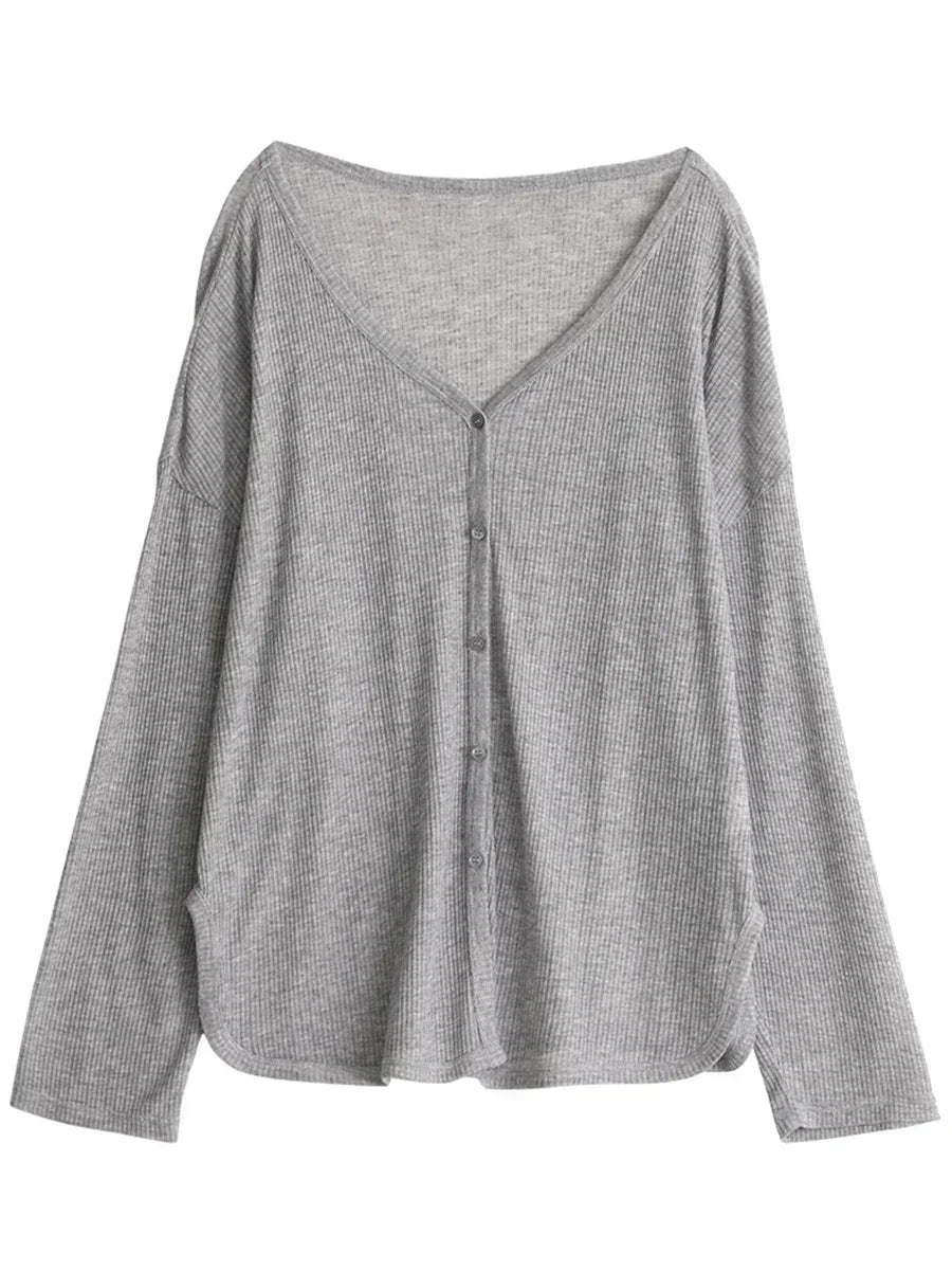 Lightweight V-Neck Knit Cardigan