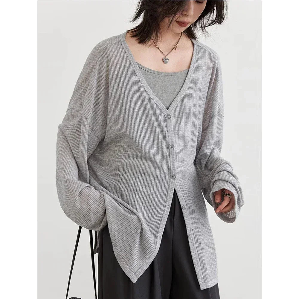 Lightweight V-Neck Knit Cardigan