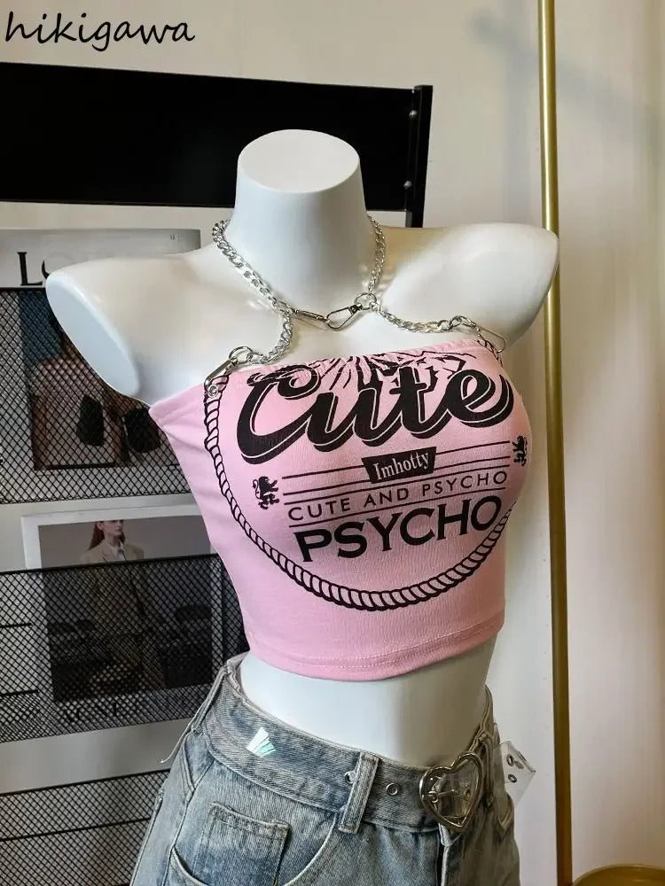 Chain Detail Crop Top