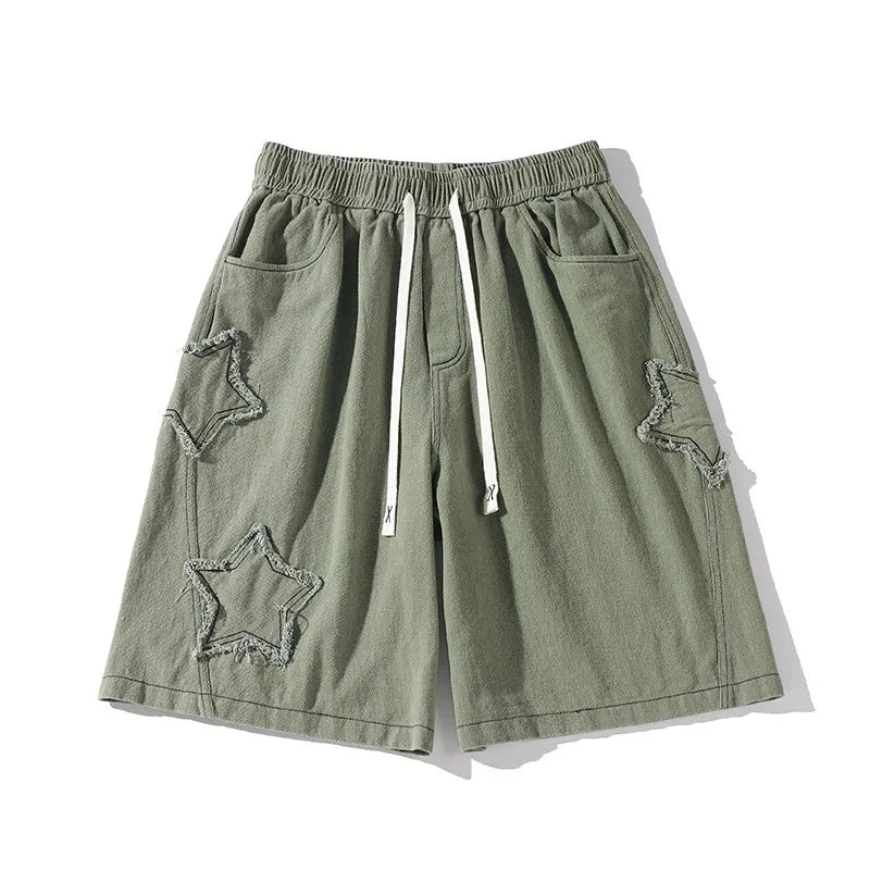 Star Denim Cotton Shorts