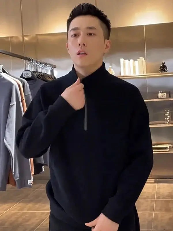 Half-Zip Collar Sweatshirt
