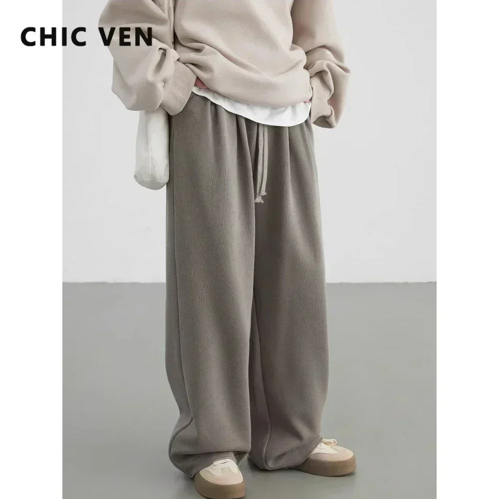 High-Waist Lace-Up Wide-Leg Pants