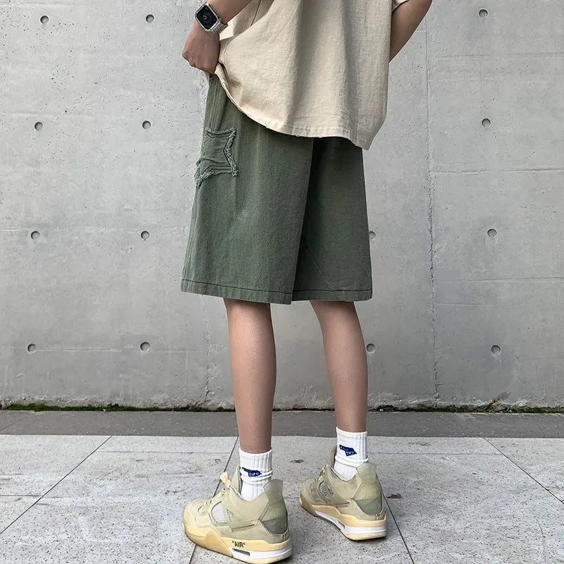 Star Denim Cotton Shorts