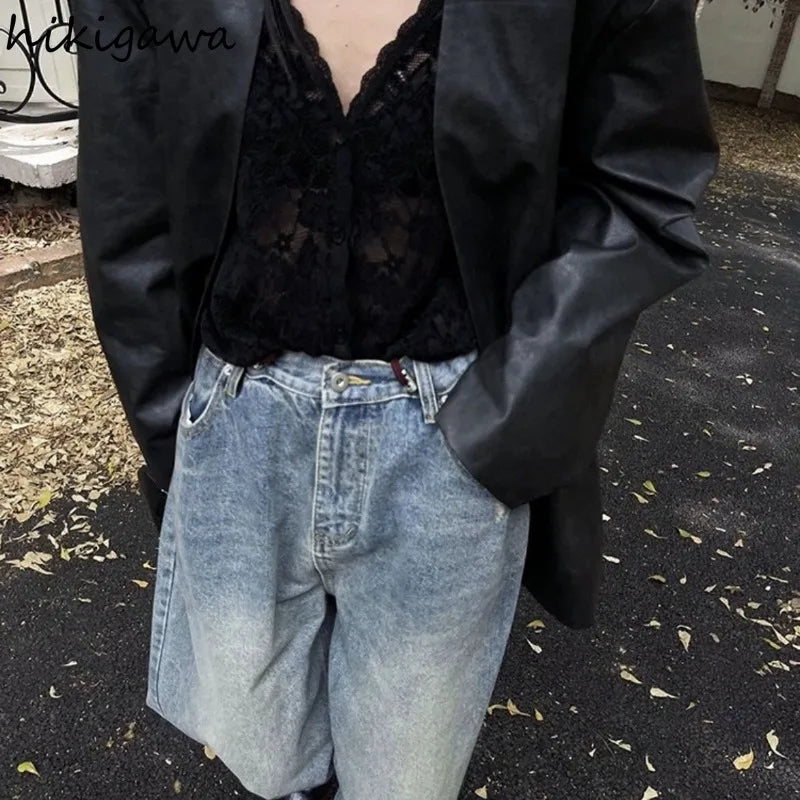 Lace Hollow-Out Blouse