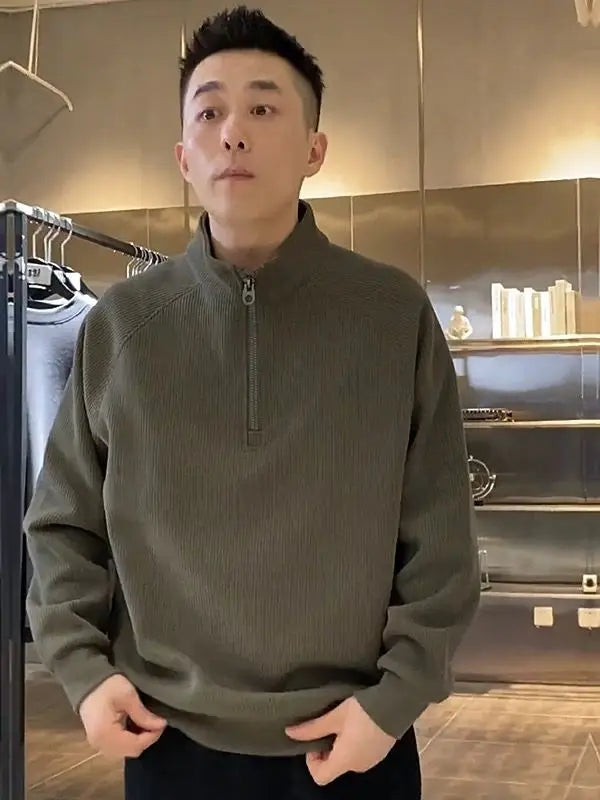 Half-Zip Collar Sweatshirt
