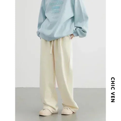 High-Waist Lace-Up Wide-Leg Pants