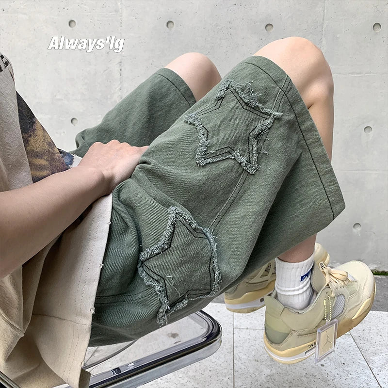 Star Denim Cotton Shorts