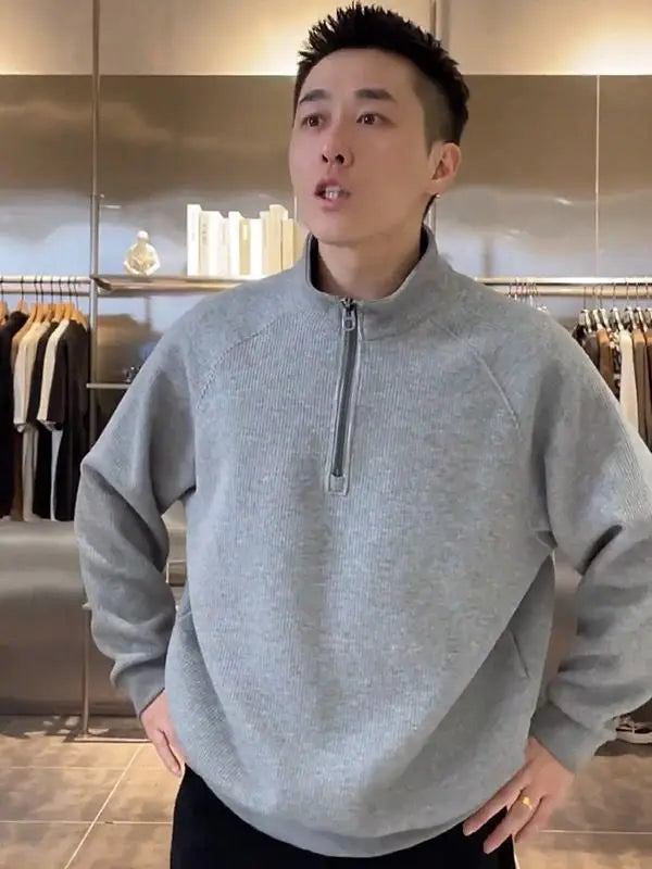 Half-Zip Collar Sweatshirt