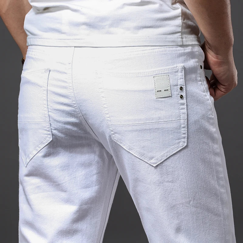 Slim White Stretch Jeans