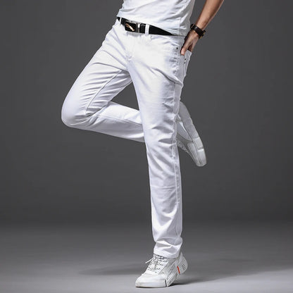 Slim White Stretch Jeans