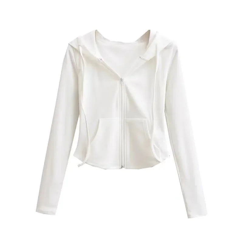 Cropped Zip Hoodie