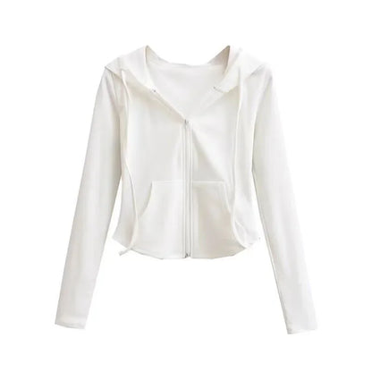 Cropped Zip Hoodie