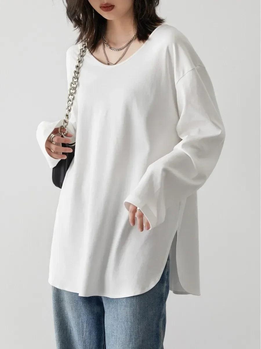 Square Neck Long Sleeve Tee