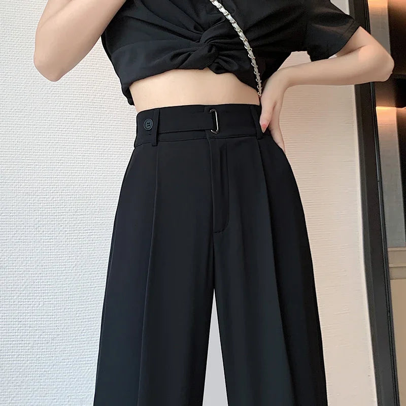 High-Waist Wide-Leg Trousers