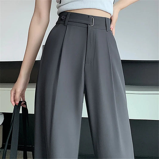 High-Waist Wide-Leg Trousers