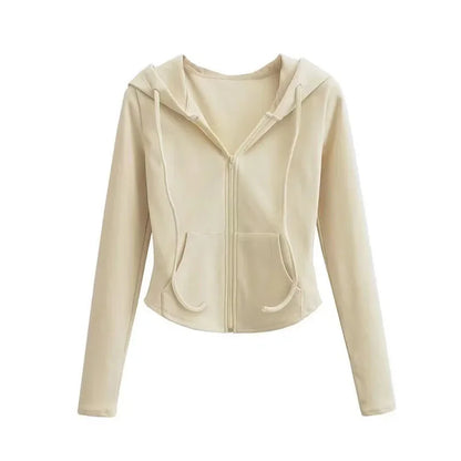Cropped Zip Hoodie