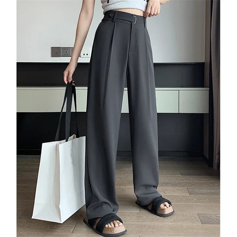 High-Waist Wide-Leg Trousers