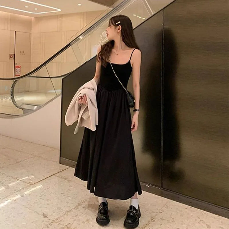 High-Waist Camisole Maxi Dress