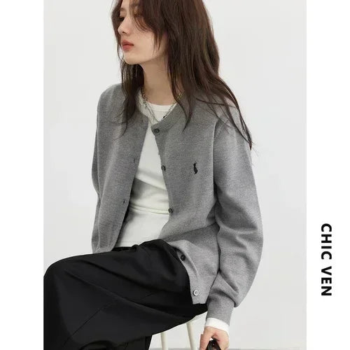 Rabbit Embroidery Knit Cardigan