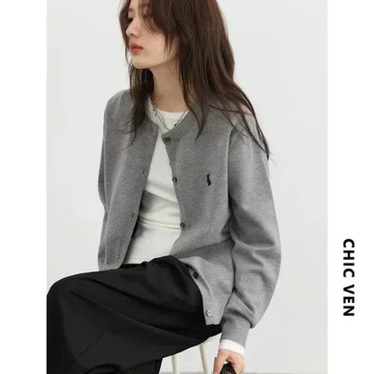 Rabbit Embroidery Knit Cardigan
