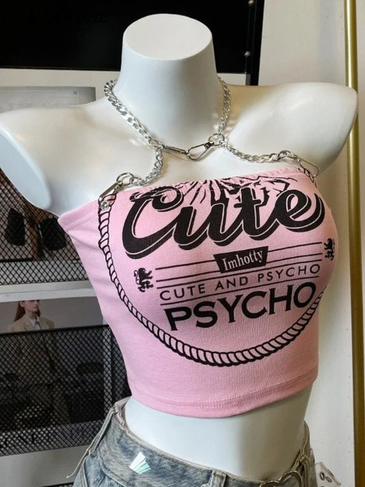 Chain Detail Crop Top