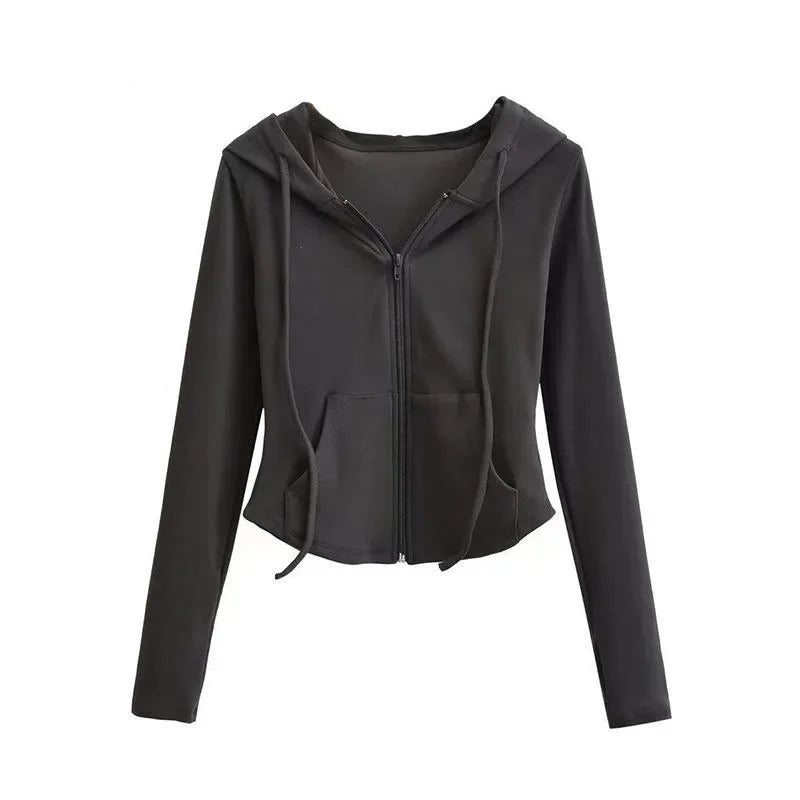 Cropped Zip Hoodie