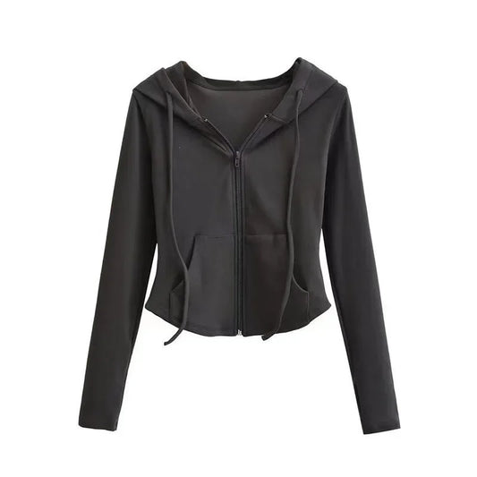 Cropped Zip Hoodie