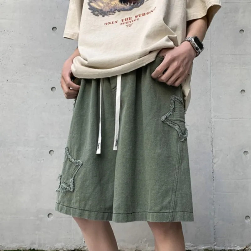 Star Denim Cotton Shorts