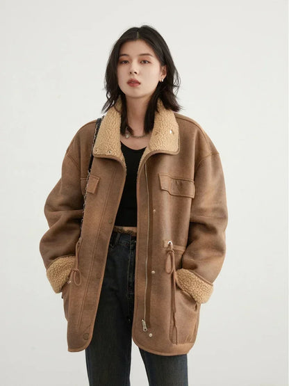 Reversible Suede Zip Jacket