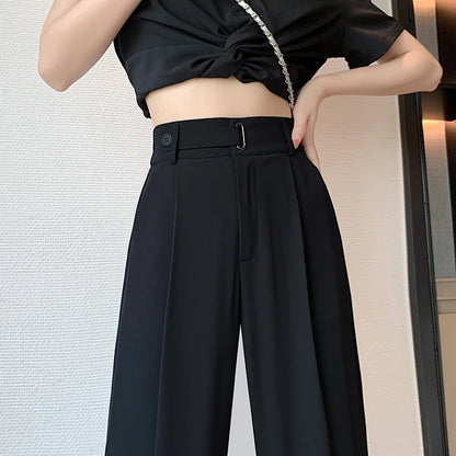 High-Waist Wide-Leg Trousers