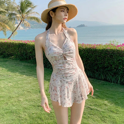 Floral Halter Swimsuit