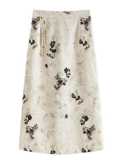 Chinese Style Vest and Skirt Set