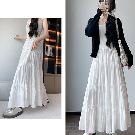 Textured A-Line Maxi Skirt