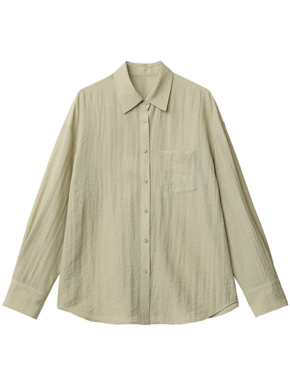 Back Hollow-Out Linen Blend Shirt