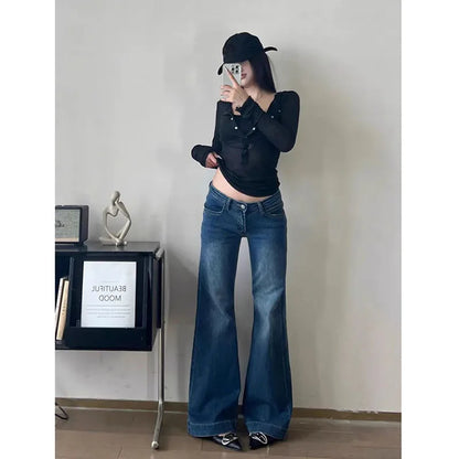 Low-Waist Flare Jeans