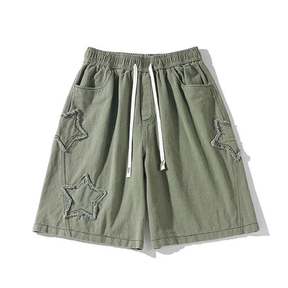 Star Denim Cotton Shorts